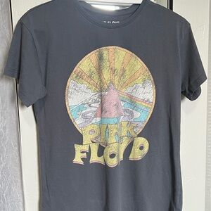 Pink Floyd Black Crewneck Tee with White Logo